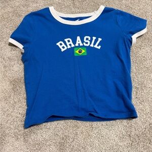 Hollister Blue Brasil women’s cropped Tee